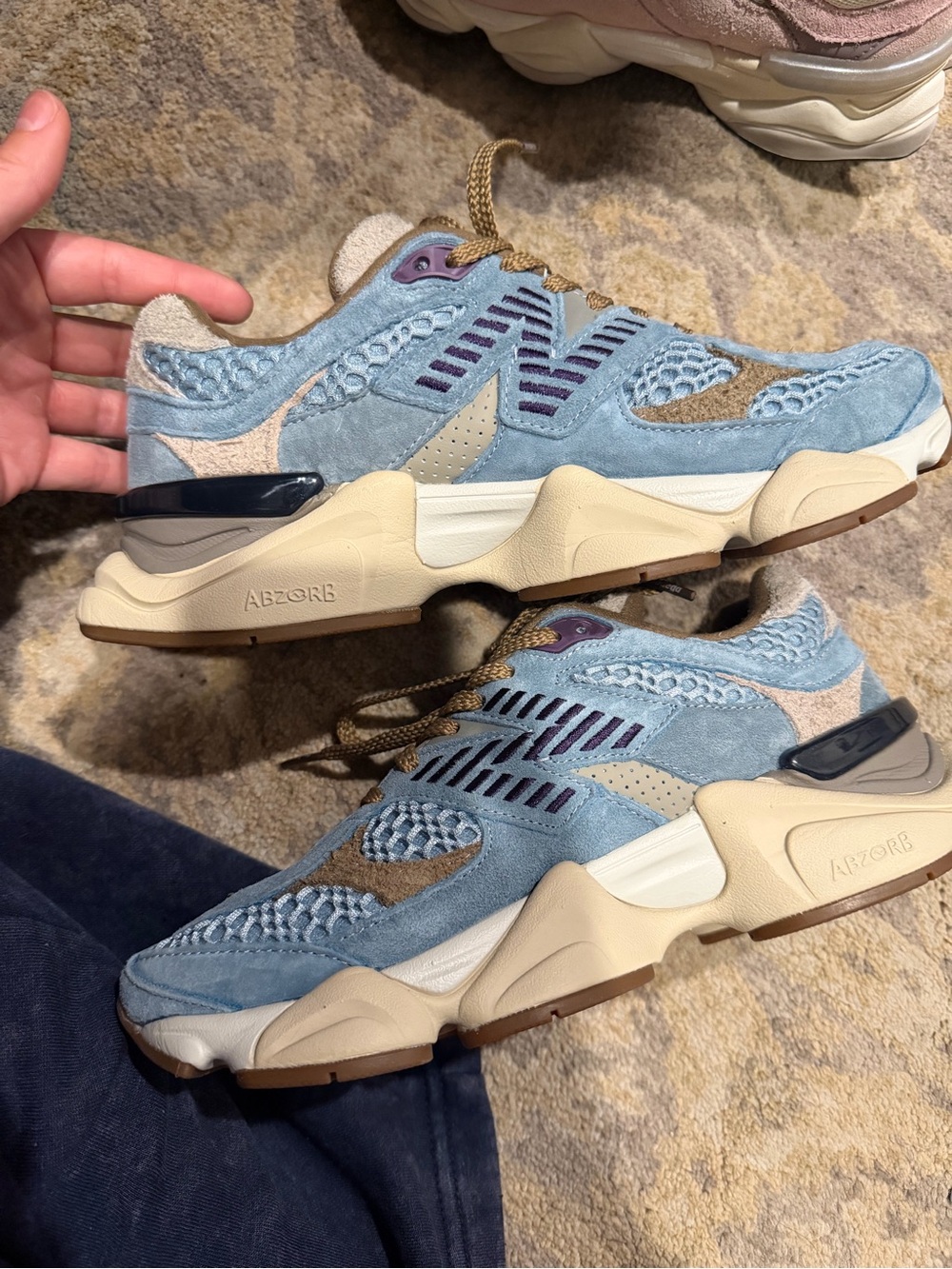 New balance 9060 NWOT Blue Suede Athletic Sneakers -